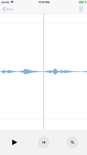 Screenshot of splitting a segment