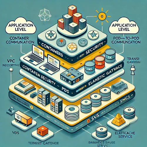 An image showing 3 layers of a technology stack. It’s oddly labeled and generally non-sensical